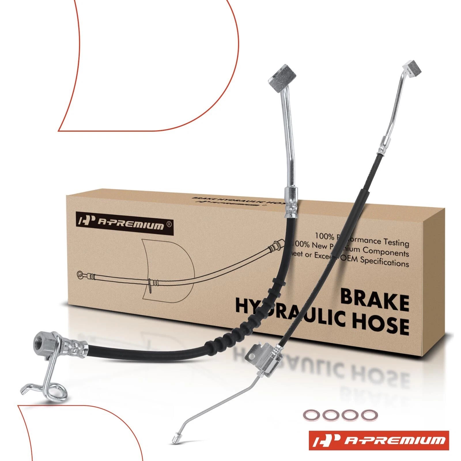 2X Rear Brake Hydraulic Hose for Ford F-550 Super Duty (1999–2003)