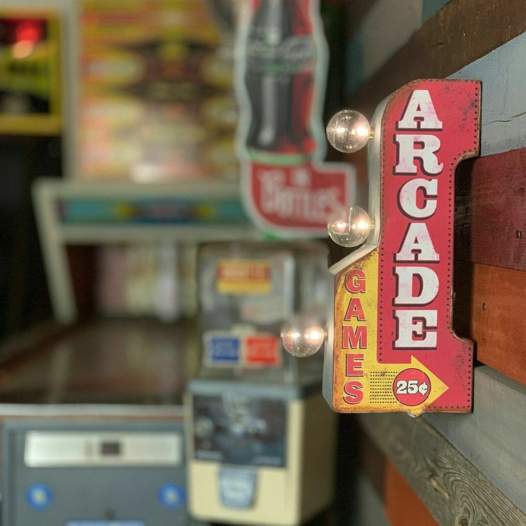 Double Sided LED Sign for Arcade Games (Game Room Decor)