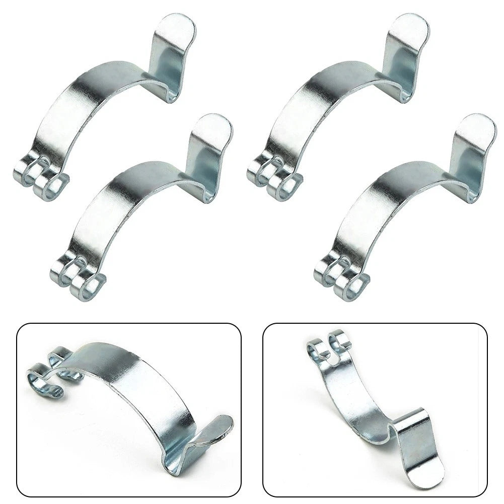 Set of 4 Clips for Hyundai Air Filter Housing (Metal, Silver)