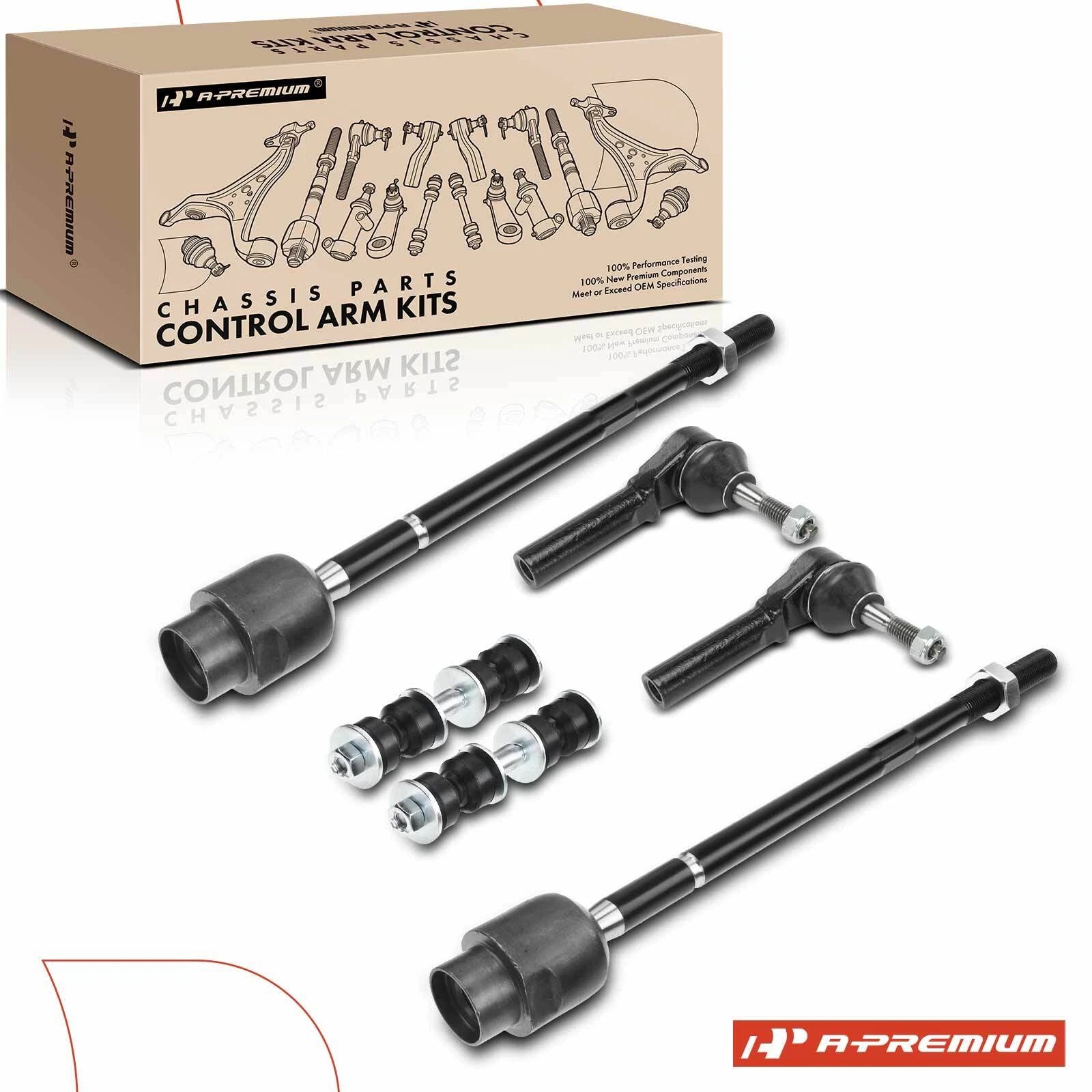 Set of 6 Front Sway Bar Link Tie Rod Ends for Chevy Impala (2000–2013)