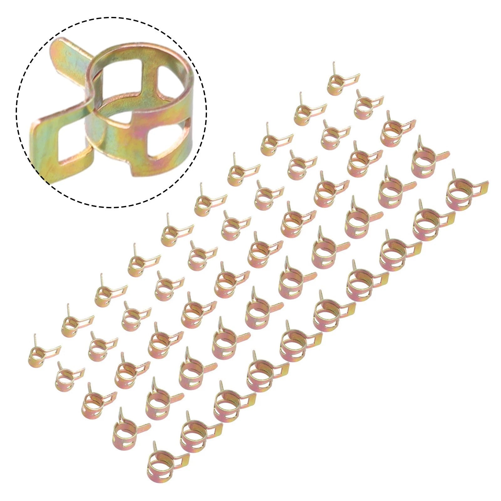Spring Clip for Fuel Pipe Water Line Hose (5/6/7/8/9mm) 65Mn Steel