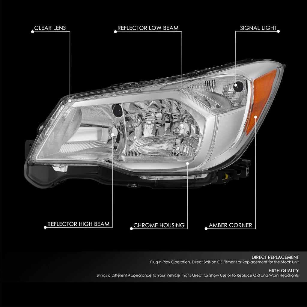 Headlight Lamp Left for Subaru Forester (2014–2016) SU2502145