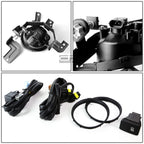 2X Clear Lens Fog Light Lamp with Switch Wiring Bulb for Honda CR-V (2007–2009)