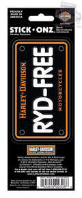 Harley Davidson Motorcycle License Plate Tag Decal Sticker