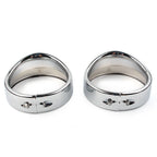 Set of 2 Passing Lights Lamp Trim Ring Bezel Visor Cover for Harley FLHT FLHR Chrome