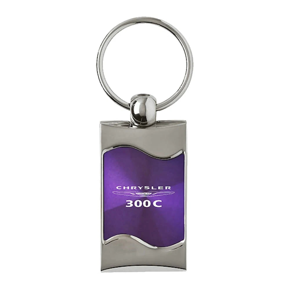Purple Rectangular Wave Keychain - Officially Licensed for Chrysler 300C