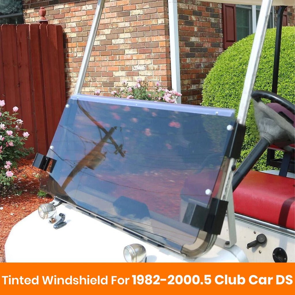 Tinted Folding Windshield for Club Car DS Golf Cart (1982–2000.5)