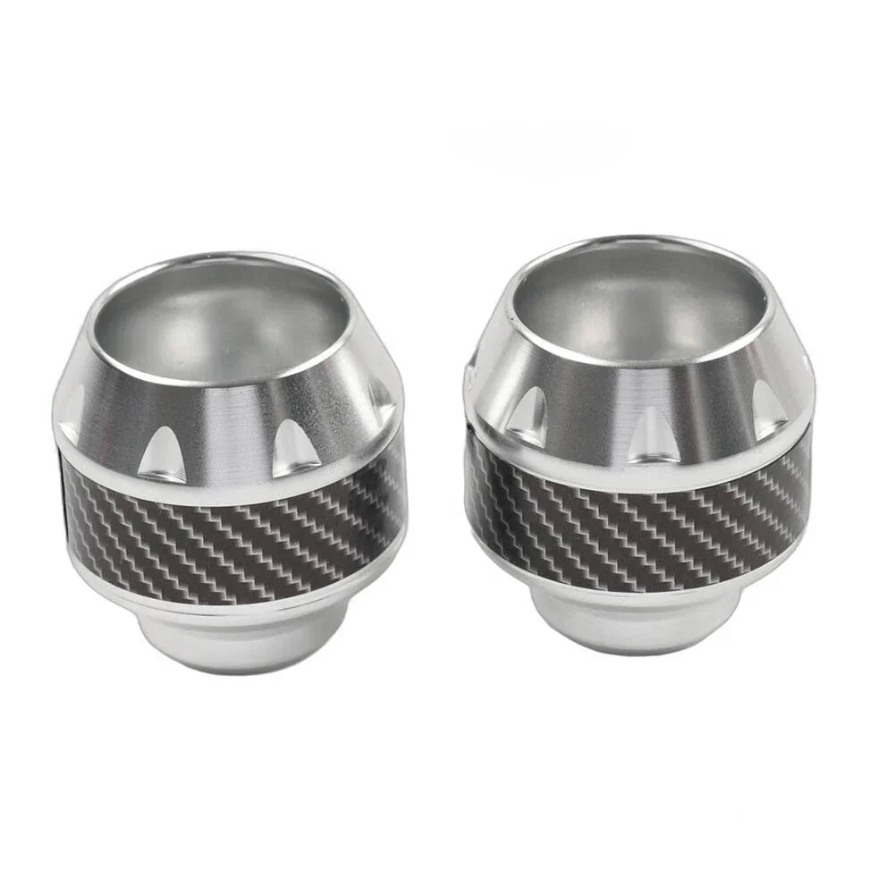 Silver Front Fork Frame Sliders for Motorcycle Crash Protection