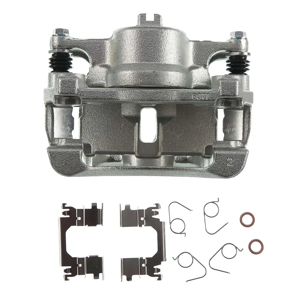 Pair Front Disc Brake Calipers with Bracket for Nissan Rogue (2014-2018)