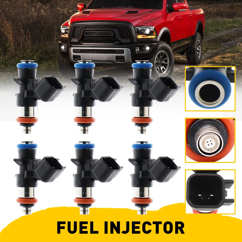 Set of 6 Fuel Injectors for Chrysler Dodge Avenger Jeep Grand Cherokee (2011–2017)