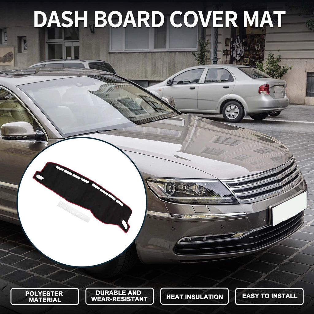 Dashboard Cover Mat for Volkswagen T-ROC (2018–2023) Black Red