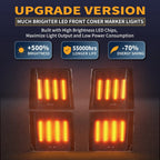 Dynamic Smoke LED Corner Turn Signal Lights for GMC Chevy C/K Silverado Suburban