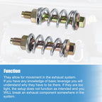 Set of 2 Exhaust Manifold Bolt Nut and Spring Repair Kit for Toyota (No. 206068H30A)