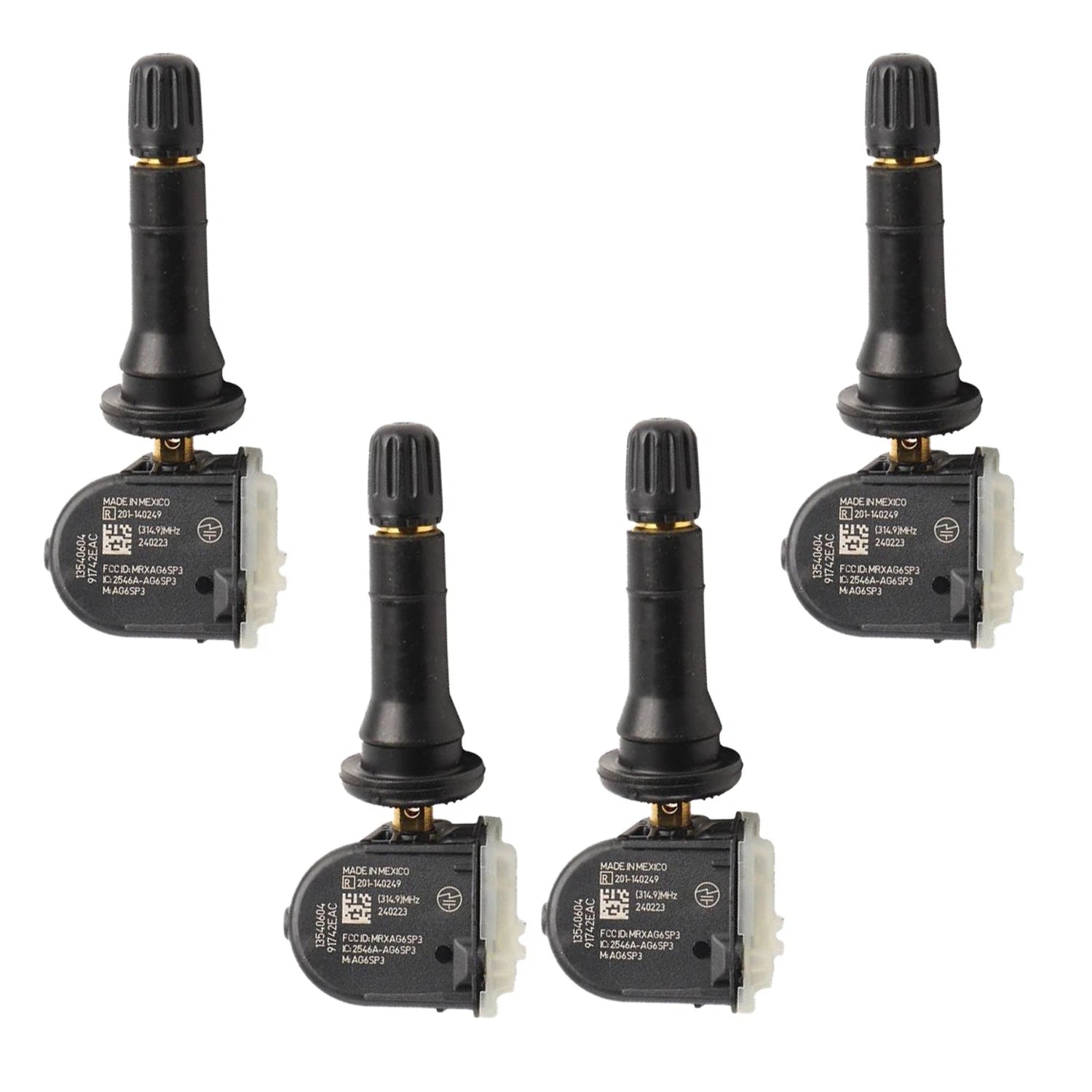 Set of 4 ACDelco Tire Pressure Monitoring System Sensors for Equinox Silverado 1500 (2014–2020)