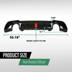 Rear Bumper Diffuser with Light for BMW E92 E93 3 Series (2007–2013)