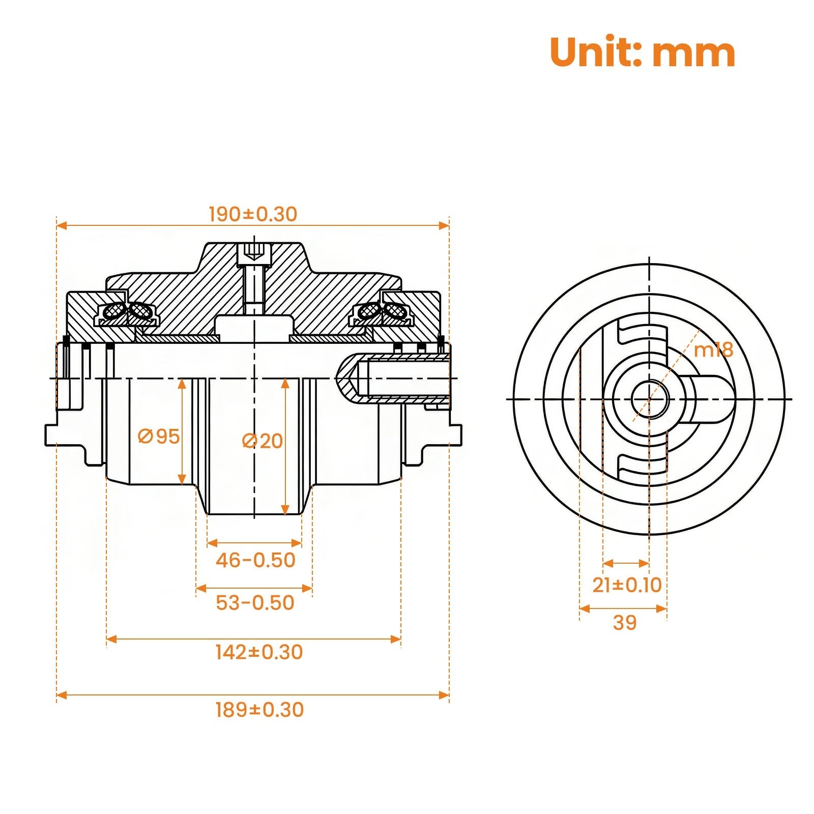 Bottom Track Roller for John Deere 50D 50G Mini Excavator (2006-2021)