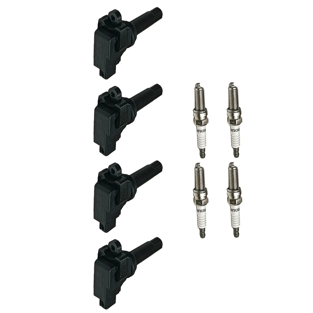 Set of 4 Ignition Coils & Spark Plugs for Subaru Forester (2011–2012)