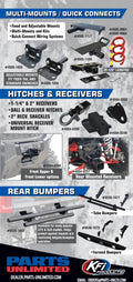 Multi-Mount Winch for Polaris Gravely UTV (UTV-1080)