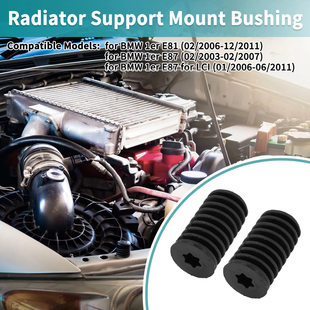 2 Pcs Radiator Mount Bracket Set for BMW 1er E81 (2006–2011) No. 17117590119