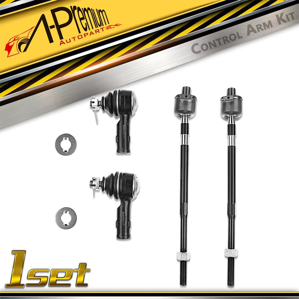 Set of 4 Inner & Outer Tie Rods for Mitsubishi Mirage (1993–2002)