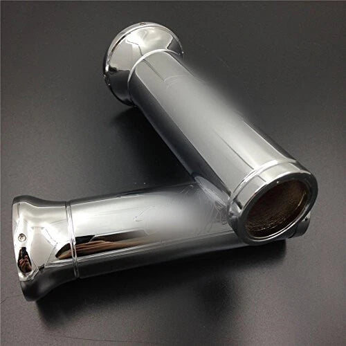 Chrome Hand Grips 7/8" for Kawasaki Ninja EX ZR ZRX ZX ZXR ZZR