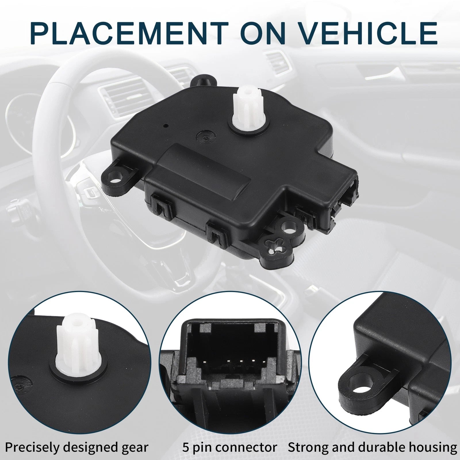 2X No.7L1Z19E616C HVAC Heater Blend Door Actuator for Ford Expedition (2007–2008)
