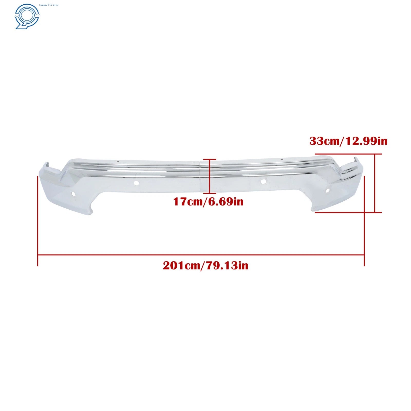 Steel Split Front Bumper for GMC Sierra 1500 (2019-2021) Chrome with Sensor Holes