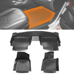 Set of 4 Black TPE All Weather Floor Mats for Toyota Camry (2018–2023)