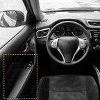 Set of 4 Black Leather Interior Door Panel Armrest Covers for Nissan Rogue (2014–2020)