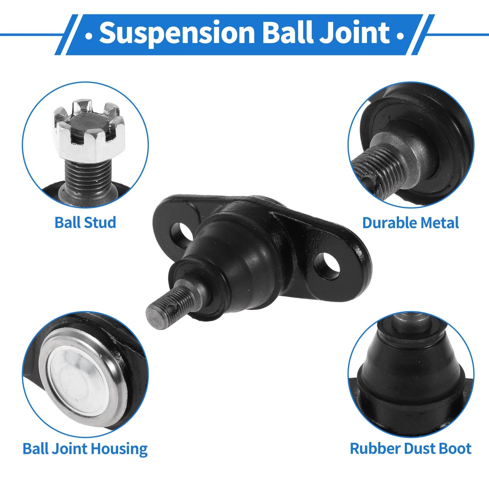 2X Front Lower Ball Joints for Hyundai Accent (2005–2010) No.K500015/517601G000