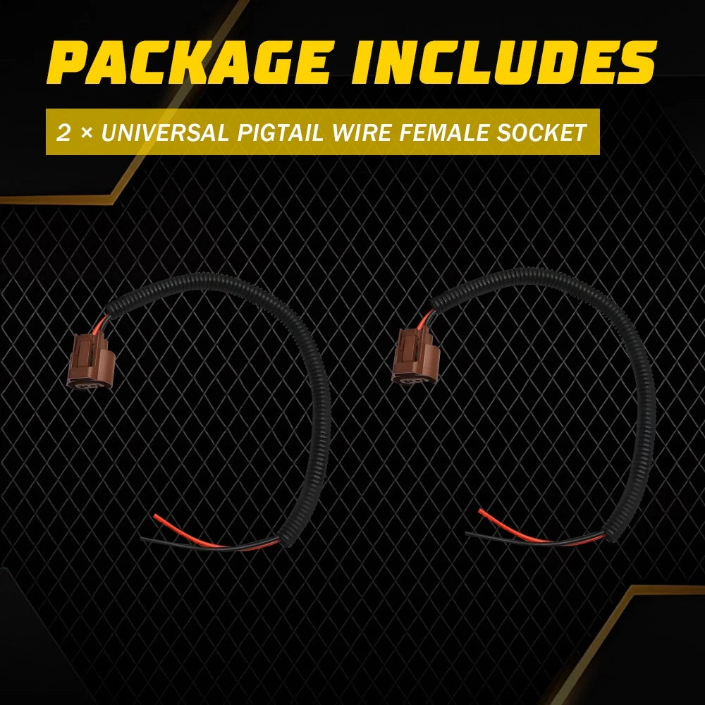 2X Extension Wire Pigtail Connector Harness for Fog Light (9006 HB4)