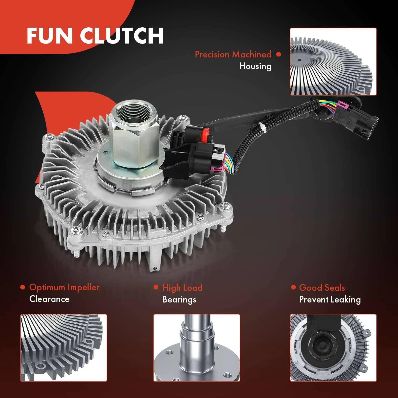 Radiator Cooling Fan Clutch for Chevy Silverado 2500 HD 3500 HD (2015–2016)