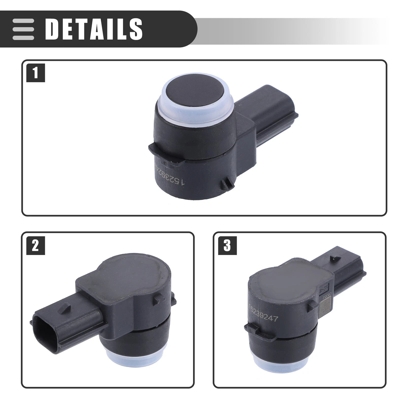 Set of 4 Rear Bumper Park Assist Object Sensors for Buick (ABS 15239247, 25961317)