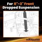 Gas Charged Twin Tube Shocks for Dodge Ram 1500 (1994–2002) Front 0-3" Lowering