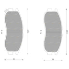 Front Disc Brake Pads Set for Mitsubishi Nimbus UF 2.4L 4G64 (1992-1998)