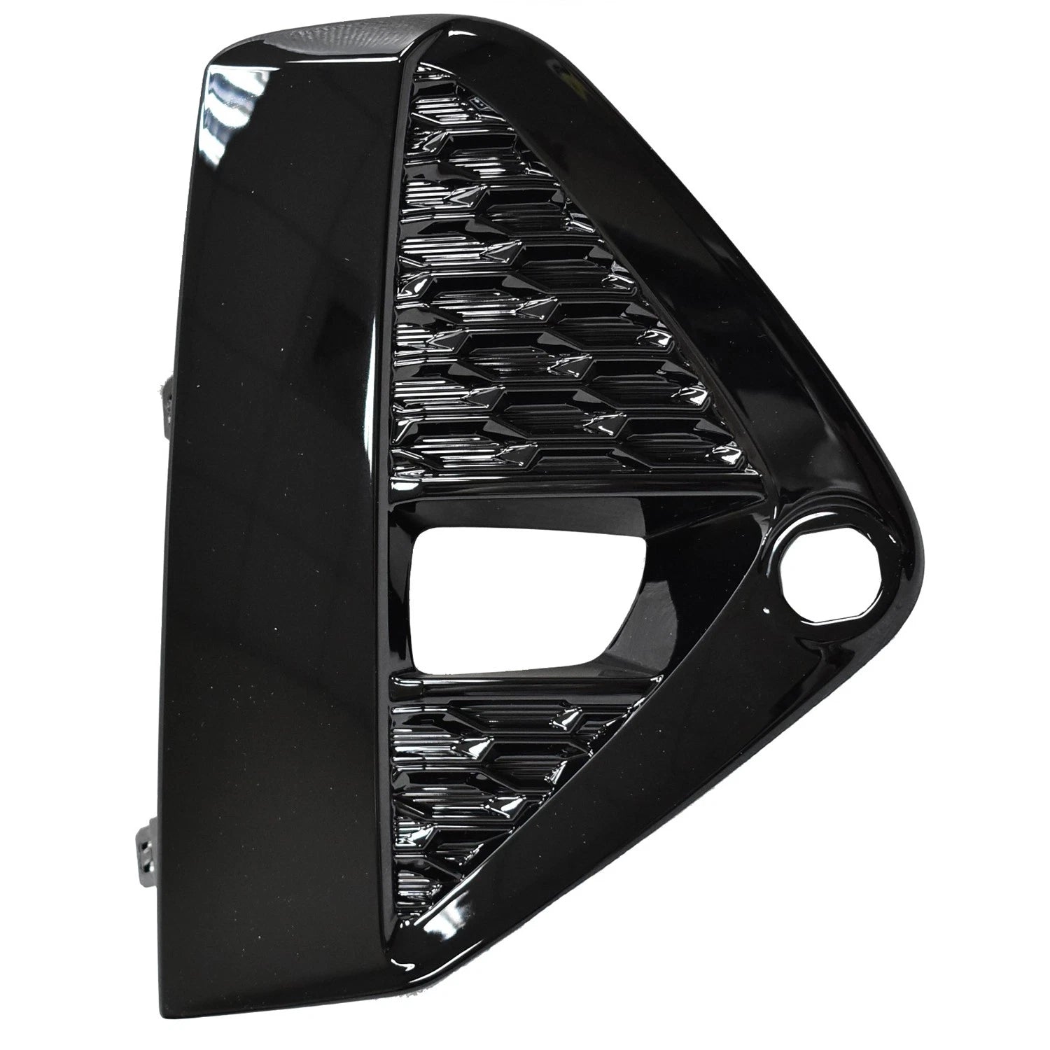 Replacement Black Gloss ABS Plastic Front Passenger Side Fog Light Bezel
