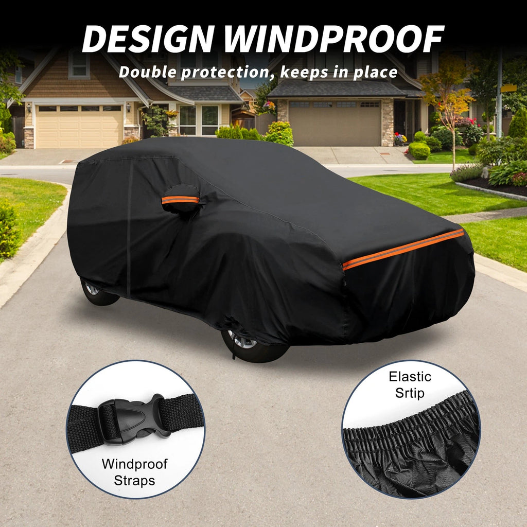 Waterproof Car Cover for Mazda Carol (2023) Black Aluminum Film Cotton