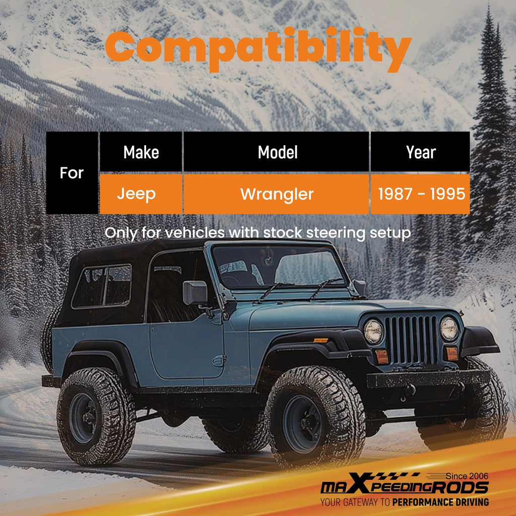 Dual Steering Stabilizer for Jeep Wrangler YJ (1987–1995)