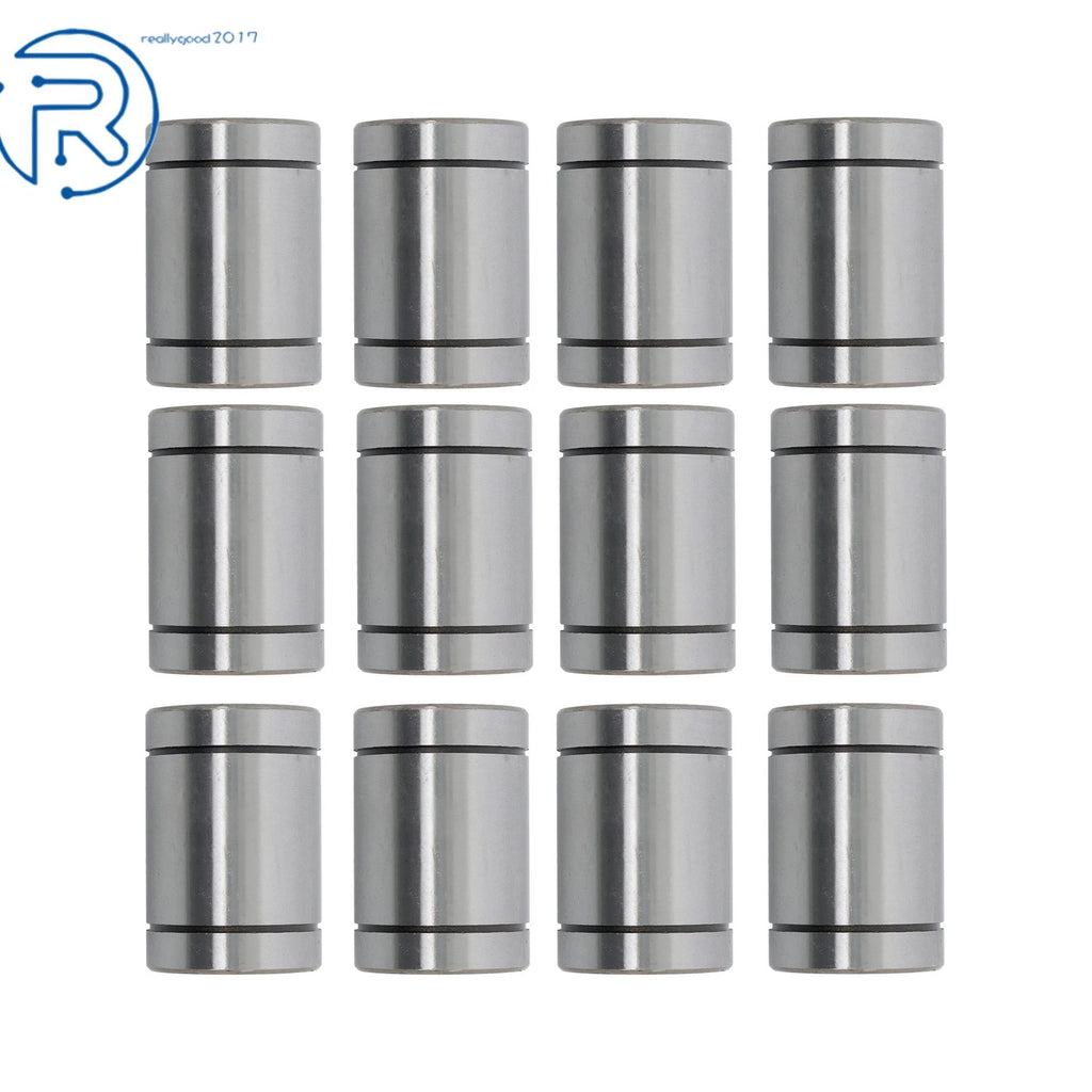 12Pcs LM25UU Linear Ball Bearings for Various Applications (40mm OD, 25mm Bore)
