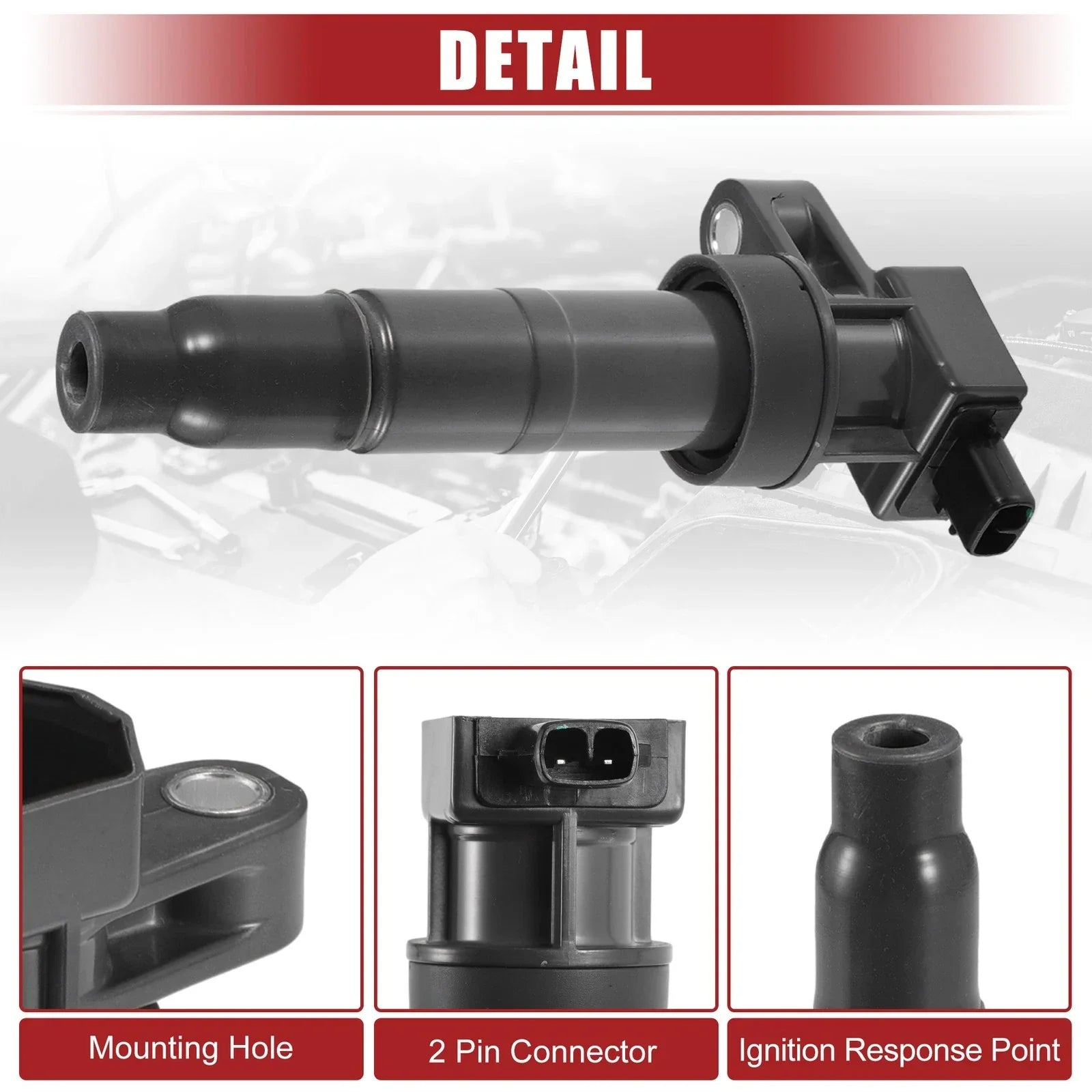 6 x Automotive Ignition Coils for Hyundai Santa Fe (2007-2018)