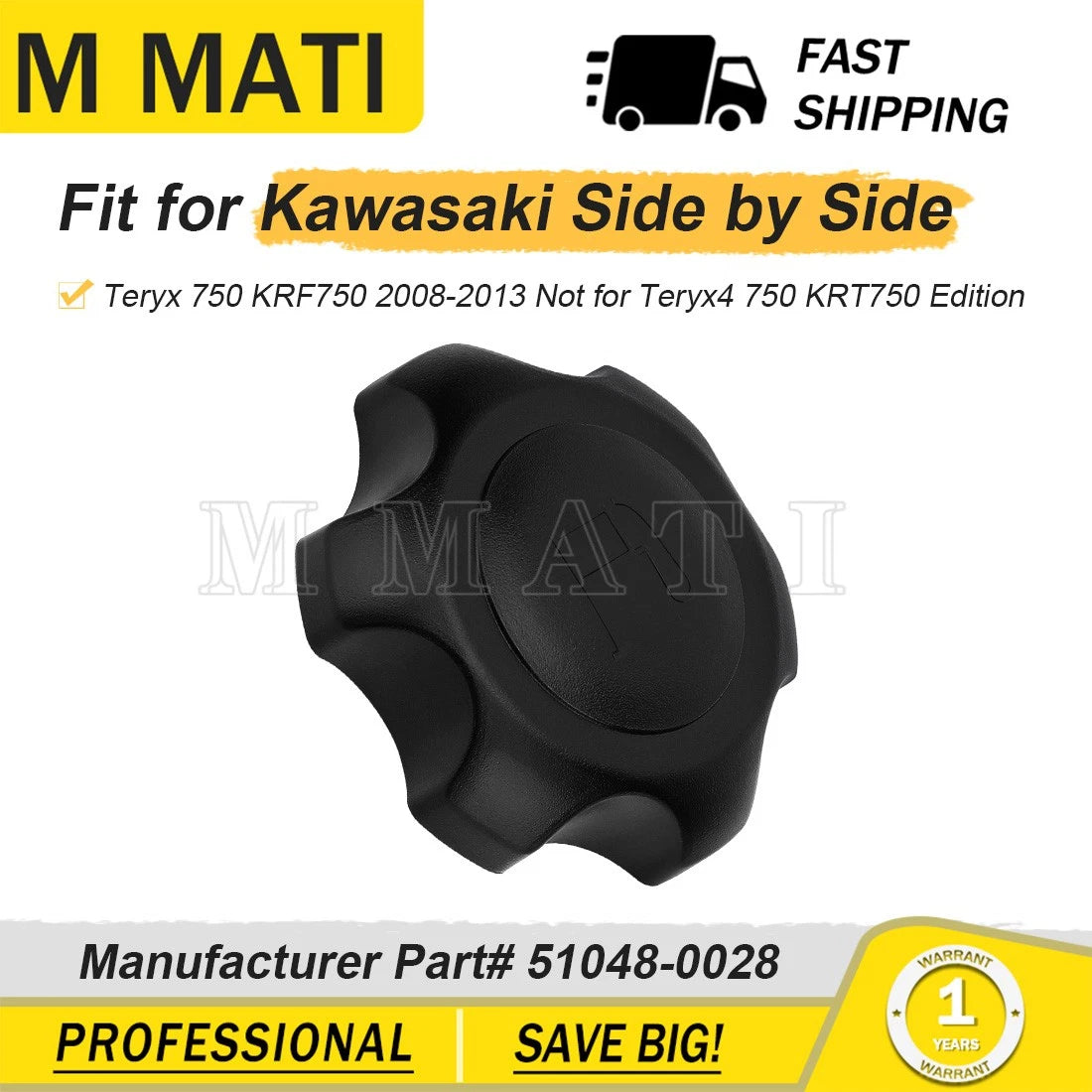 Fuel Cap for Kawasaki Teryx 750 KRF750 (2008–2013)