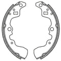 Rear Brake Shoes Set 4 for Suzuki Mighty Boy (1984 - 1989)
