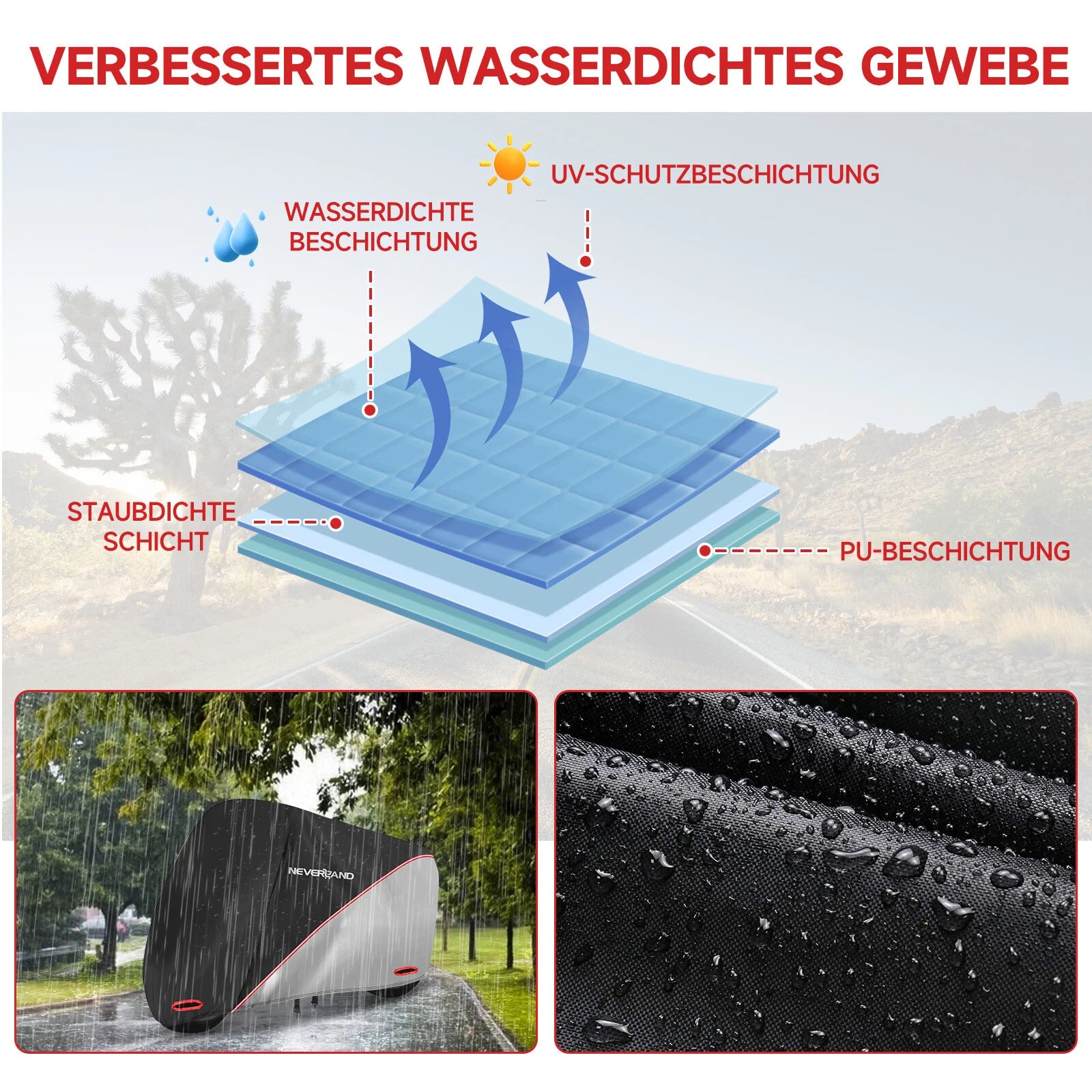 XXL Waterproof Motorbike Cover for Outdoor Storage (Fits )