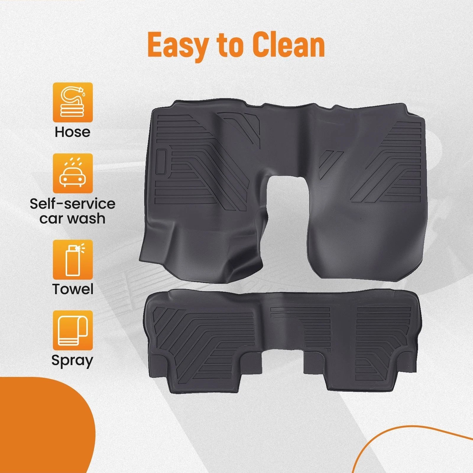 All-Weather Floor Mats Liner for Honda CR-V (2007–2011) Waterproof TPE