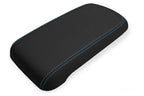 Leather Console Lid Armrest Cover for Chevrolet Colorado (2015–2022) Blue Stitch