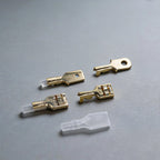 200pcs Gold Plated Spring Spade Terminals for Automotive Wiring