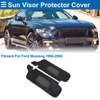 Sun Visor Cover Set for Ford Mustang (Left & Right) Carbon Fiber Black