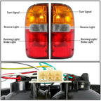 Tail Lights for Toyota Tacoma (1995–2000) 95-00, Left & Right, with Bulbs