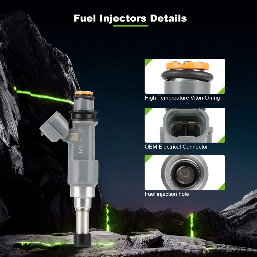 Set of 4 Fuel Injectors for Subaru Legacy Outback 2.5L (2015–2017) 16611-AA87A