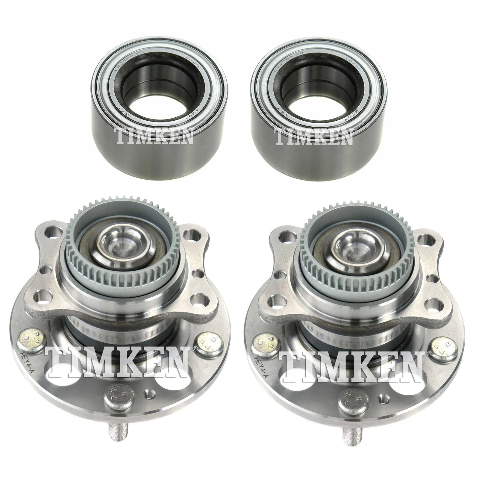 Front and Rear Wheel Bearings & Hubs Kit for Elantra Veloster Forte5 (2011–2023)
